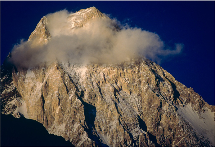 K2, the world’s second-highest peak (28,251 feet), Pakistan, 1986.