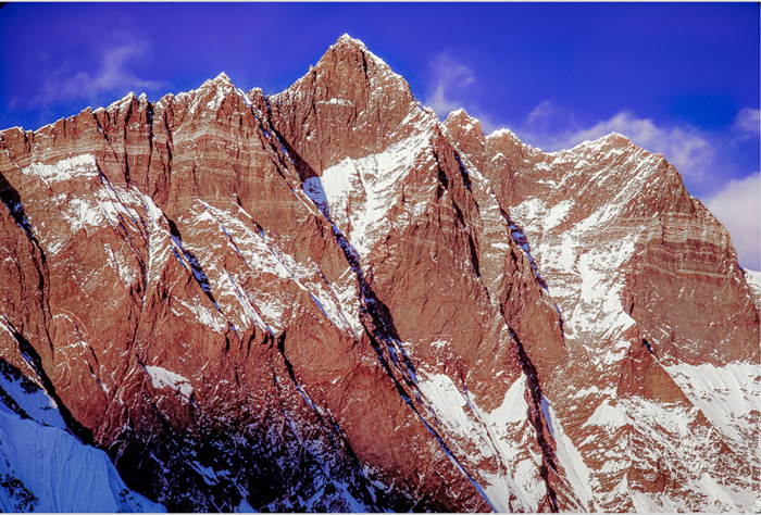 Lhotse, the world’s fourth-highest mountain (27,939 feet), Khumbu, Nepal, 1985.
