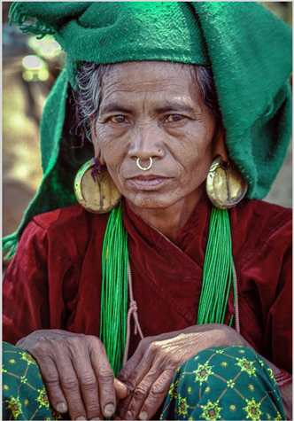 Gurung woman on the trail to Manaslu, Nepal, 1981.