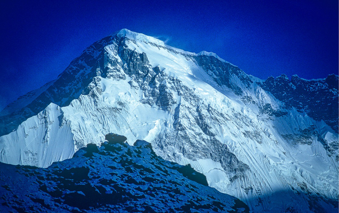 Cho Oyo, the world’s sixth-highest mountain (26,906 feet), Nepal, 1985.