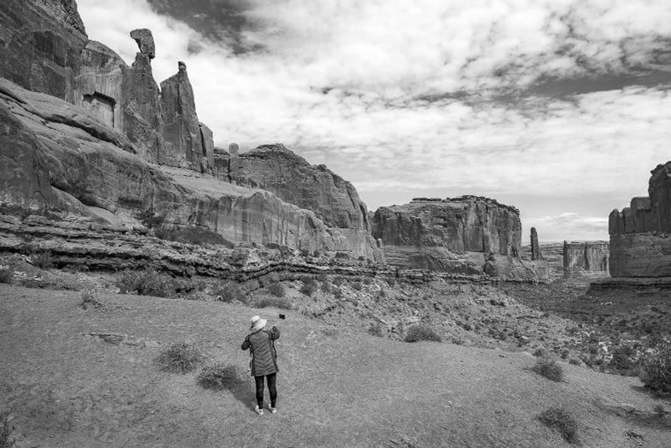 Courthouse Towers from Park Avenue Viewpoint, Arches National Park, Utah, 2017.