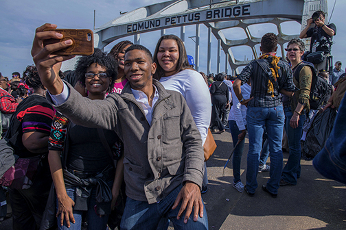 Selfie on the Fiftieth Anniversary celebration of “Bloody Sunday” and the Selma-to-Montgomery March at the Edmund Pettus Bridge, Selma, AL (2015).