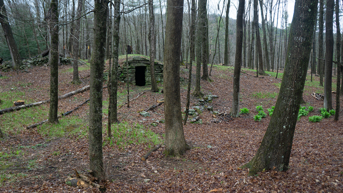 On Nipmuc and Pocumtuck homelands. Stone chamber, date and origin unknown. Leverett, 2018.