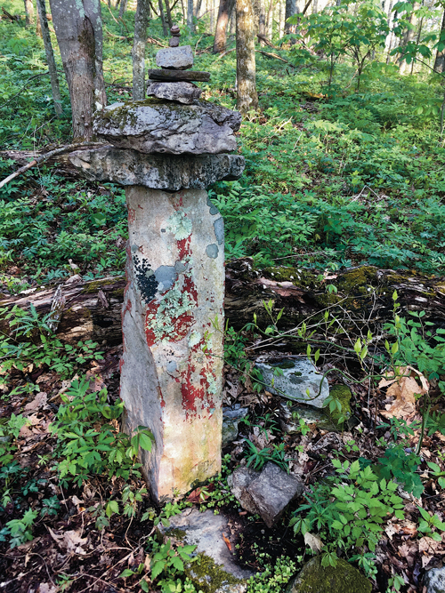 Who erected this stone obelisk beside the AT? And why? Such unexpected finds are occasions to pause, reflect, admire, and wonder.