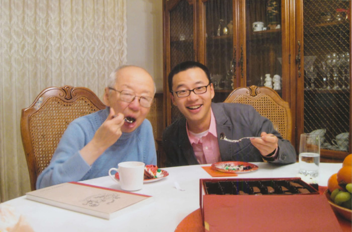 Michael Hsu (Chinese literature, environmental studies) with Professor Tuan.